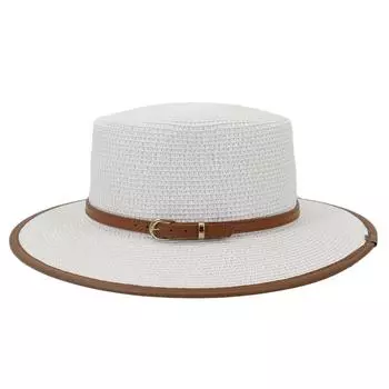 Шляпы от солнца для женщин и мужчин, соломенная шляпа с плоским верхом и широкими полями, летняя пляжная повседневная белая соломенная шляпа Gorras Para Mujer
