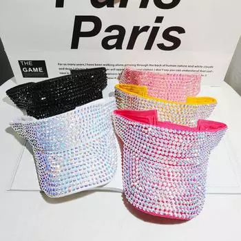 Шляпы от солнца Спортивные кепки Пляжные шляпы Бейсболки Шляпы со стразами Женские кепки Шляпы в корейском стиле F