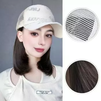 Шляпы, парики, женские длинные волосы, интегрированная модная пряжка для волос на ключице, полный комплект, бейсбольная шляпа с утиным языком, солнцезащитный козырек, парик, шляпа