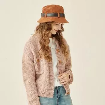 Шляпы Рыбацкая шляпа Женская Весна и Осень Универсальная Модная Круглая Головная Уборная Зимняя Теплая Вельветовая Шапка, Показывающая Лицо Маленькая Шапка one size fits all