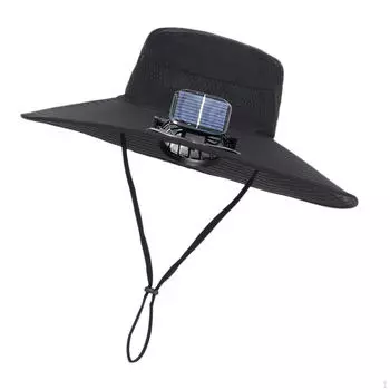 Шляпы с вентилятором охлаждения, 3-скоростная шляпа от солнца для занятий спортом в саду, путешествий, пляжного скалолазания Khaki