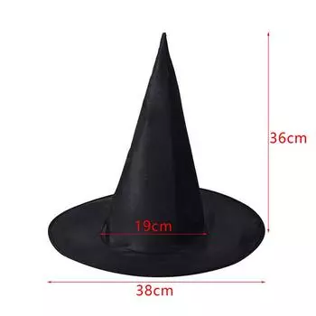 Шляпы ведьмы на Хэллоуин, черные шляпы ведьмы для взрослых, маскарадный костюм волшебника, остроконечные шапки, реквизит для косплея, украшение для вечеринки
