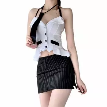 SHLYMP Учительница Секретарь Офисная Леди Сексуальный Косплей Эротический Экстрим Непослушный Сексуальное Белье Костюм Милая Униформа Соблазнительный Облегающий Костюм Фантазийный