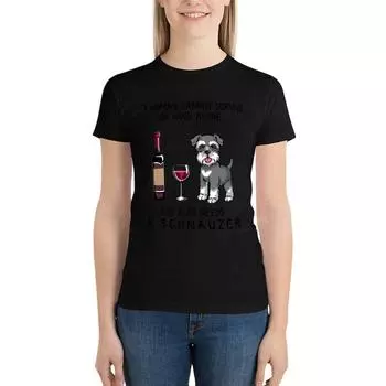 Шнауцер и вино забавный подарок для мамы собаки футболки футболки с рисунком женская одежда эстетическая одежда летние топы футболки женские M белый