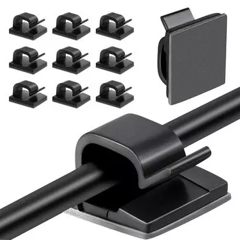 Шнур 60 Кабельный шнур Крючок для шнура с прочным клеем Крепление для шнура для кабеля Черный от MAVEEK Зажим, детали, зажим, хранение, лист, хранение,