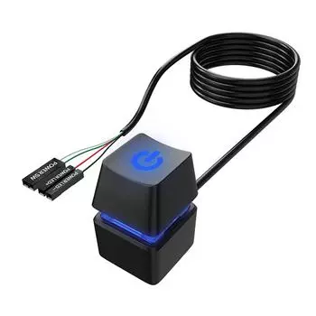 Шнур адаптера управления источником питания, настольный компьютер, кабель кнопки питания, светодиодные фонари, удобный и стильный для домашнего офиса