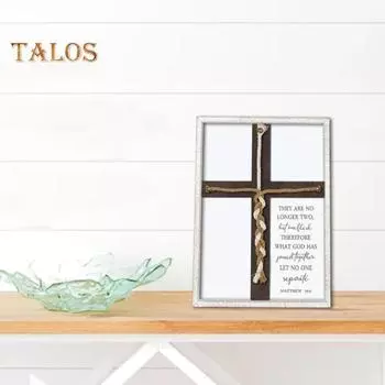 Шнур из трех прядей, деревянная рамка, веревка для украшения свадебной церемонии, табличка со стихами из Библии, украшение на годовщину свадьбы, подарки для пары белый