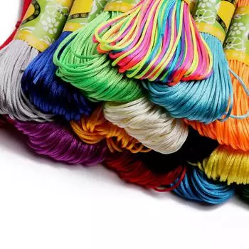 Шнур макраме, бисер, китайский узел, нитка, сделай сам, кисточки, новый браслет, плетеная нить, нитка шамбалы, нейлоновый шнур 20 м/рулон 2 мм