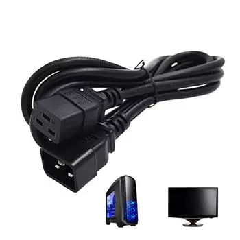 Шнур питания длиной 5,9 фута, 3-контактный кабель-адаптер IEC320-C19 к C20, разъемы «мама-папа», преобразователи, провод, черный
