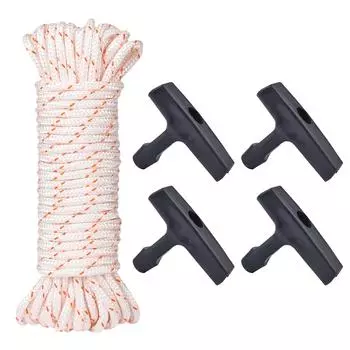 Шнур стартера с ручкой (4ммx1м) с 4 шт. ручка стартера для триммера газонокосилки бензопилы кустореза кромочника