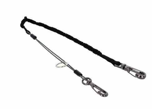 Шнур страховочный тканевый Takagi TAKAGI с кольцом-слайдером 1 кг, черный