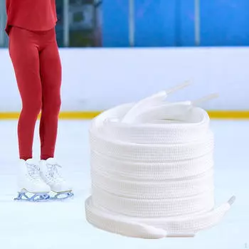 Шнурки для хоккея и фигурного катания, длина 305 см белый