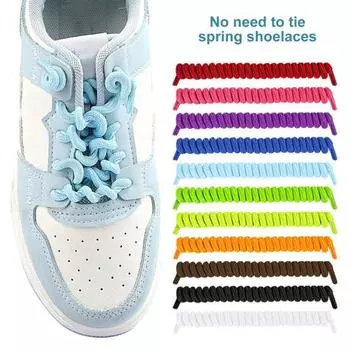 Шнурки для обуви без завязок, эластичные весенние шнурки, толстые весенние шнурки для защиты от падения, для кроссовок, широкие круглые сменные шнурки королевский синий