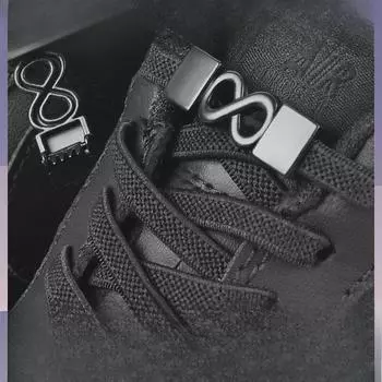 Шнурки для обуви с пряжкой в виде восьми символов для мужчин, плоские эластичные, эластичные и фиксированные шнурки оранжевый