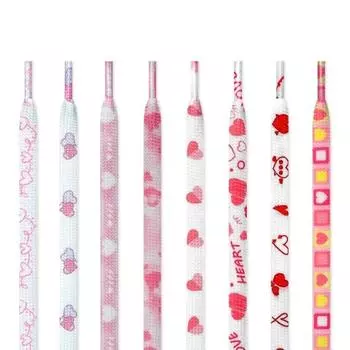 Шнурки для пар Love Heart, качественные шнурки для кроссовок, повседневные плоские шнурки 120/140/160 см, аксессуары для спортивной обуви для бега 120cm