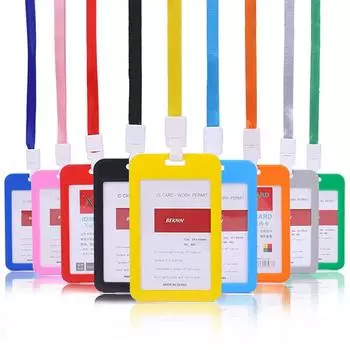 Шнурки для удостоверений личности Чехол для банковского проездного на автобус Чехол для банковской кредитной карты Ремешок для держателя карты Канцелярские принадлежности для студентов Vertical темно-синий