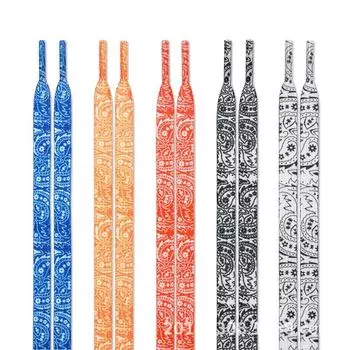 Шнурки с цветком кешью, плоские шнурки для кроссовок, креативные градиентные цветные шнурки для мужчин и женщин, аксессуары для обуви 80cm чёрный