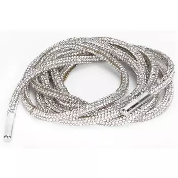 Шнурки со стразами, персонализированный круглый ремень для одежды, веревка для кроссовок, украшение для одежды