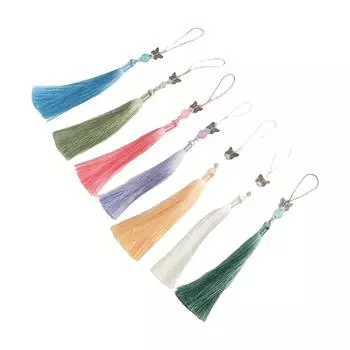 Шнурок кисточка автомобильный брелок счастливый телефон кулон цепочка закладка кисточки бисерная цепочка 9