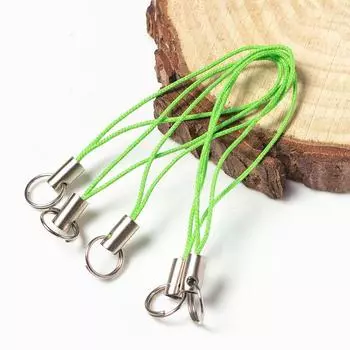 Шнурок Нити Шнуры Подвеска Двойное кольцо Ювелирные изделия для мобильного телефона Брелок для ключей Изготовление ювелирных изделий Брелок зелёный