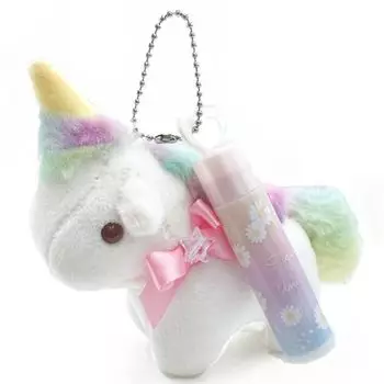 Shobido Plush Toy Lip Balm Rainbow Unicorn NL43924 &