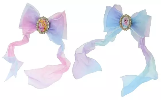 SHOBIDO Rapunzel on the Tower Frozen Ribbon Hair Accessories Set of 2 for Outside &