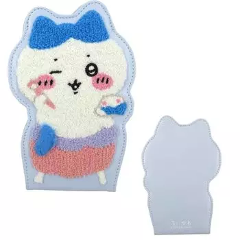 shobido Shobido Chiikawa Die Cut Fabric Mirror Chiikawa Nagano Makeup Folding Mirror Hand Mirror Hachiware CW46280