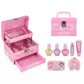 shobido Shobido Sanrio Makeup Box Косметический набор Блеск для губ Крем для губ Палитра теней для век Пилочка для ногтей на водной основе (Моя мелодия)