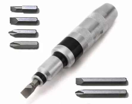 Shock screwdriver set that can turn even screws that have been strong turning storage case DIY tool 7-piece stripped, force, included, SN-SDS9PC