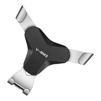 Shockproof Bracket Car Phone Stand Holder Air Vent Holder for 4.5-6.5 Phone серебряный