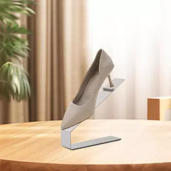 Shoe Display Stand High Heel Holder Footwear Organiser Organizer Sandal Rack for Shop Store Argent