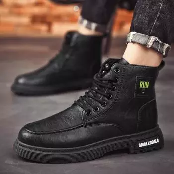 Shoes autumn new Martin boots high-top casual board shoes trendy versatile black tooling boots sports casual shoes spot 39