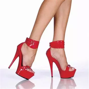 Shoes female summer fish mouth sandals female 2025 new middle heel fairy wind fine heel single shoes with high heels to work 34 красный