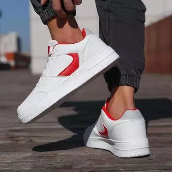 Shoes for Man Sneakers Platform Training Comfortable Lace Up Outdoor Jogging DesignerHigh-quality Casual Shoes Large Size 39 красный