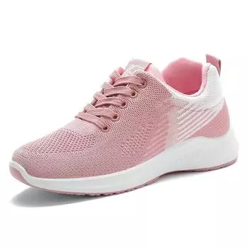Shoes for Women 2024 New Breathable Walking Mesh Lace Up Sneakers Fashion Ladies Casual Shoe Gym Vulcanized Shoes Tenis Feminino 35 чёрный