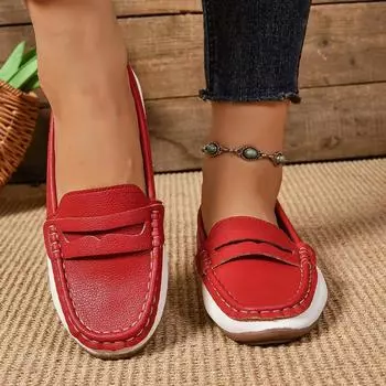 Shoes for Women 2024 Plus Size Loafers Women s Flats Daily Casual Flats Women Mixed Colors Round Toe Slip on Light Shoes Female 36