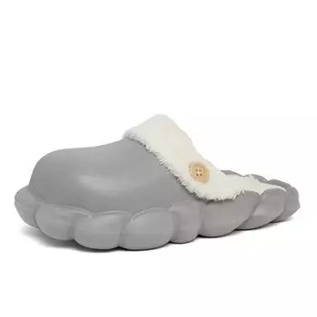 Shoes for Women Removable Insole Waterproof Men Couples Slippers Winter Warm Shoes Thick Sole Non-slip Indoor Casual Slippers 36-37