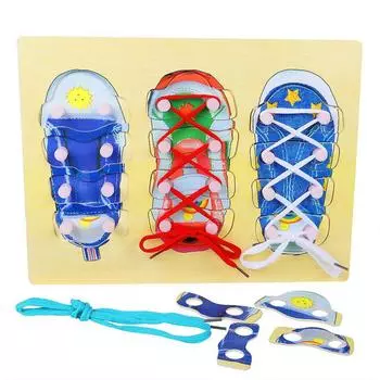 Shoes Lacing Montessori Educational Toys Children 3-4-5 Years Old Boys And Girls Toys Puzzle