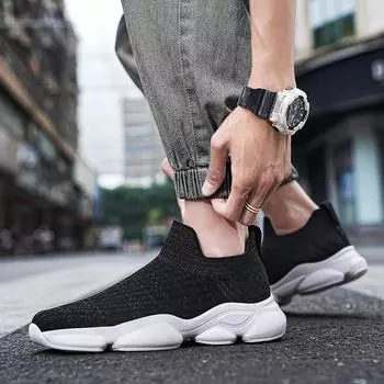 Мужские туфли 2024 года, лето, новые, сетчатые, дышащие, одинарные, большого размера, мягкая подошва, удобная повседневная обувь, мужская обувь 37 чёрный