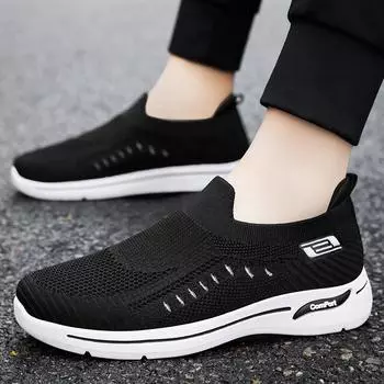 Shoes Men s 2025 Spring New Men s Shoes Casual Men s Flying Weaving Running Shoes Cloth Shoes Breathable Couple Sneakers Men s 39