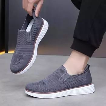 Shoes men s 2025 spring new versatile fashion one-pedal lazy shoes breathable, light and wear-resistant casual single shoes men 40 чёрный