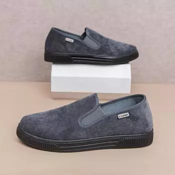 Shoes Men s 2025 Spring New Versatile Men s Old Beijing Cloth Shoes Lazy Fashion Casual Men s Shoes 38 чёрный