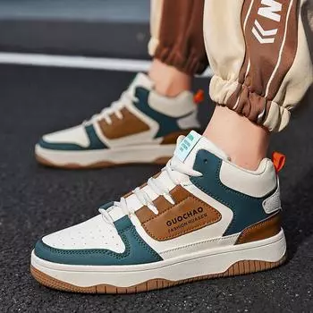 Shoes men s large size medium help students Korean version board shoes youth sports basketball shoes quality Jinjiang shoes sneakers 39