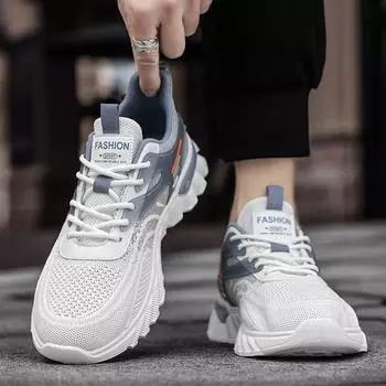 Кроссовки мужские новые летние с мягкой подошвой дезодорирующие сетчатые кроссовки мужские универсальные сетчатые повседневные спортивные кроссовки для бега 39
