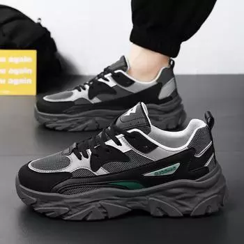 Shoes men s shoes 2024 new summer little white mesh dad sports leisure running platform Internet celebrity explosion tide shoes 39