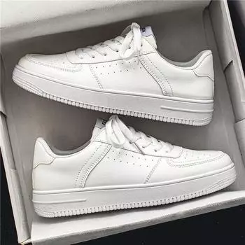 Shoes Men s Shoes Versatile Little White Shoes Summer Breathable Solid Color Men s Casual Shoes Trend Spring and Autumn Low Top White Board Shoes 39