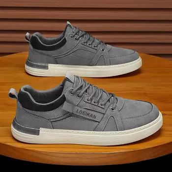Shoes men s spring 2025 new versatile casual men s board shoes tooling trendy shoes youth Korean version sports shoes 39 серый