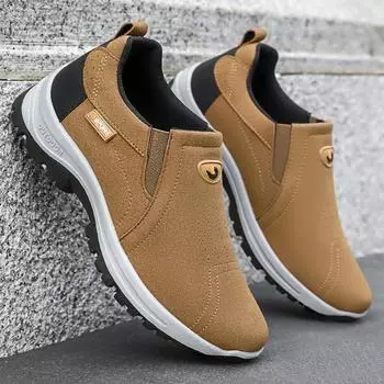 Shoes men s spring new large-size men s shoes solid color versatile elderly shoes soft-soled Korean version of walking casual shoes 40