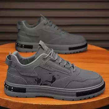 Shoes Men s spring new Martin boots 2025 thick-soled wear-resistant work labor insurance shoes daily outdoor sports casual shoes 42 серый