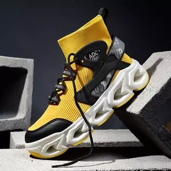 Shoes men s summer mesh breathable sports basketball shoes trendy shoes 2025 ruffian handsome high-top blade shoes sneakers 39